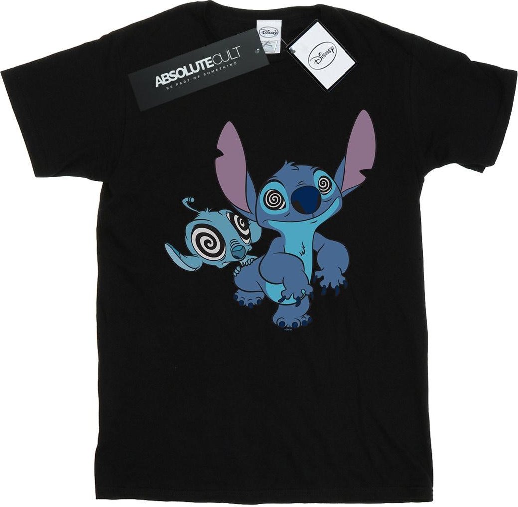 Disney - "Lilo And Stitch Hypnotized" T-Shirt für Mädchen (Schwarz)