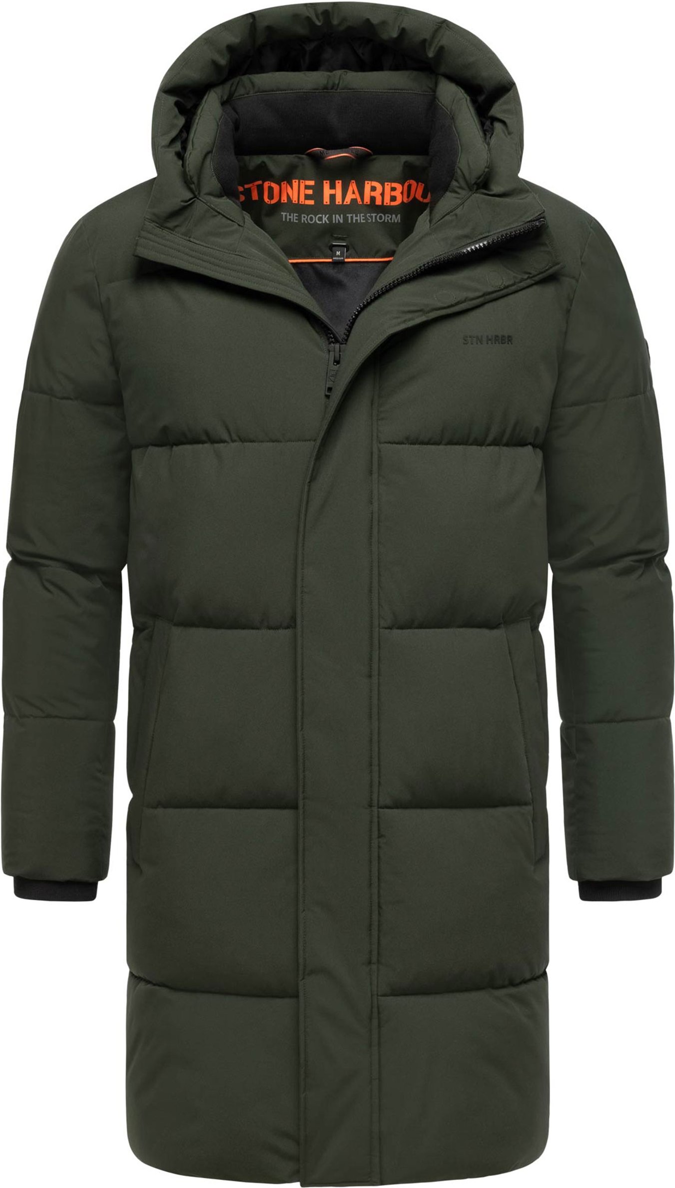 Stone Harbour Herren Steppmantel Hadrieen mit Fleecefutter & Kapuze