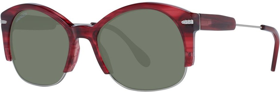 Rote Acetat- und Metallsonnenbrille