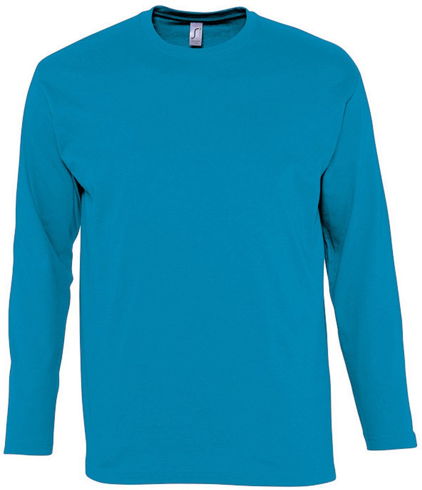 SOLS Herren Monarch Langarm T-Shirt (Aqua)