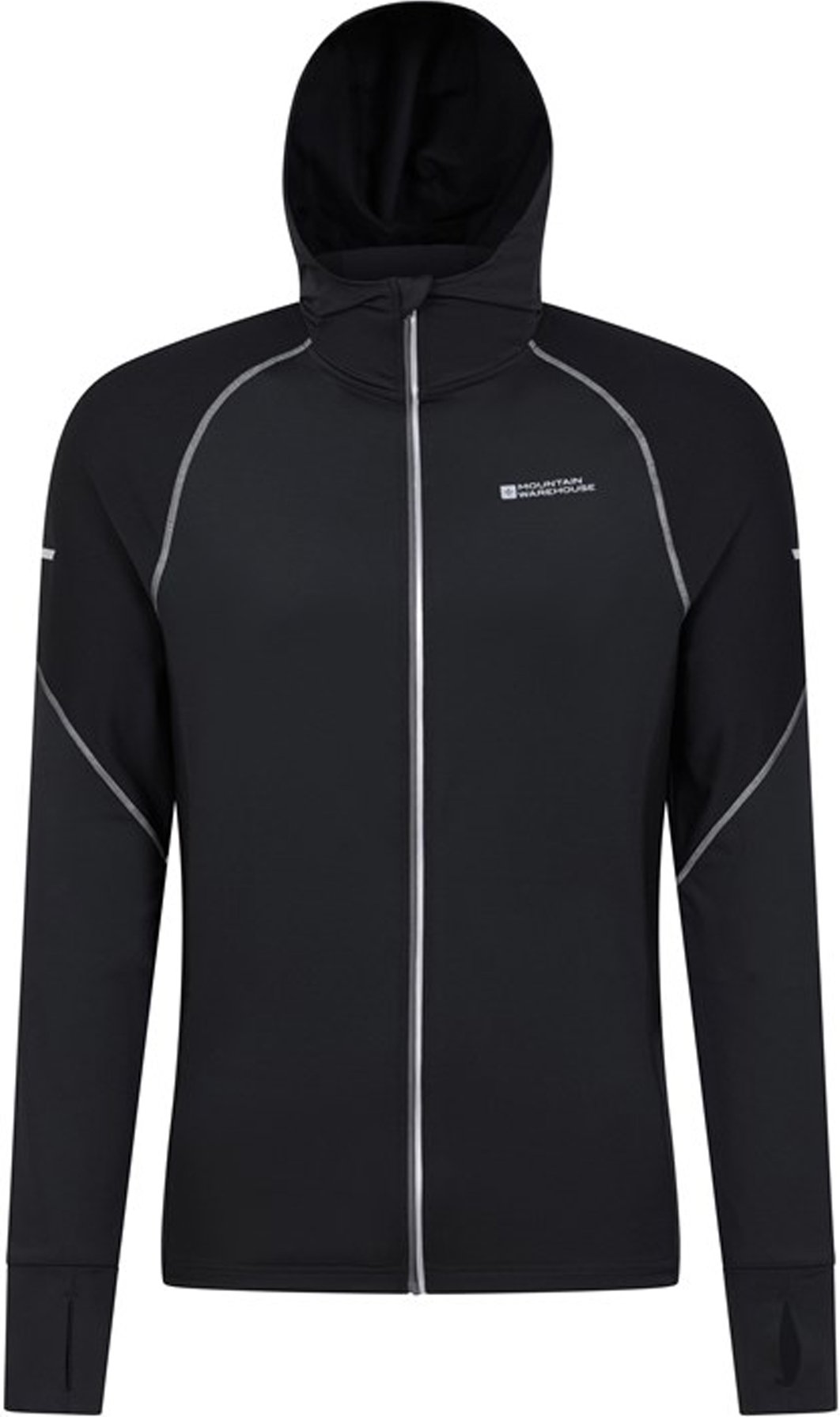 Mountain Warehouse - "Control II" Kapuzenpullover für Herren - Laufen (Schwarz)