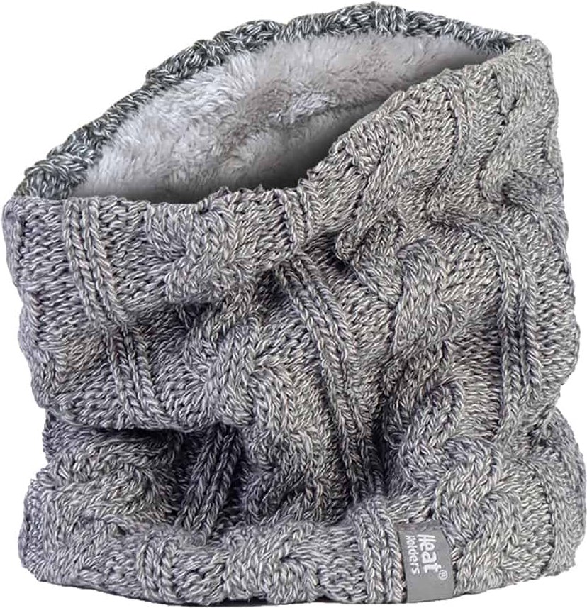 Wärmehalter - Ladies Thick Cable Knit Fleece Lined Neck Warmer