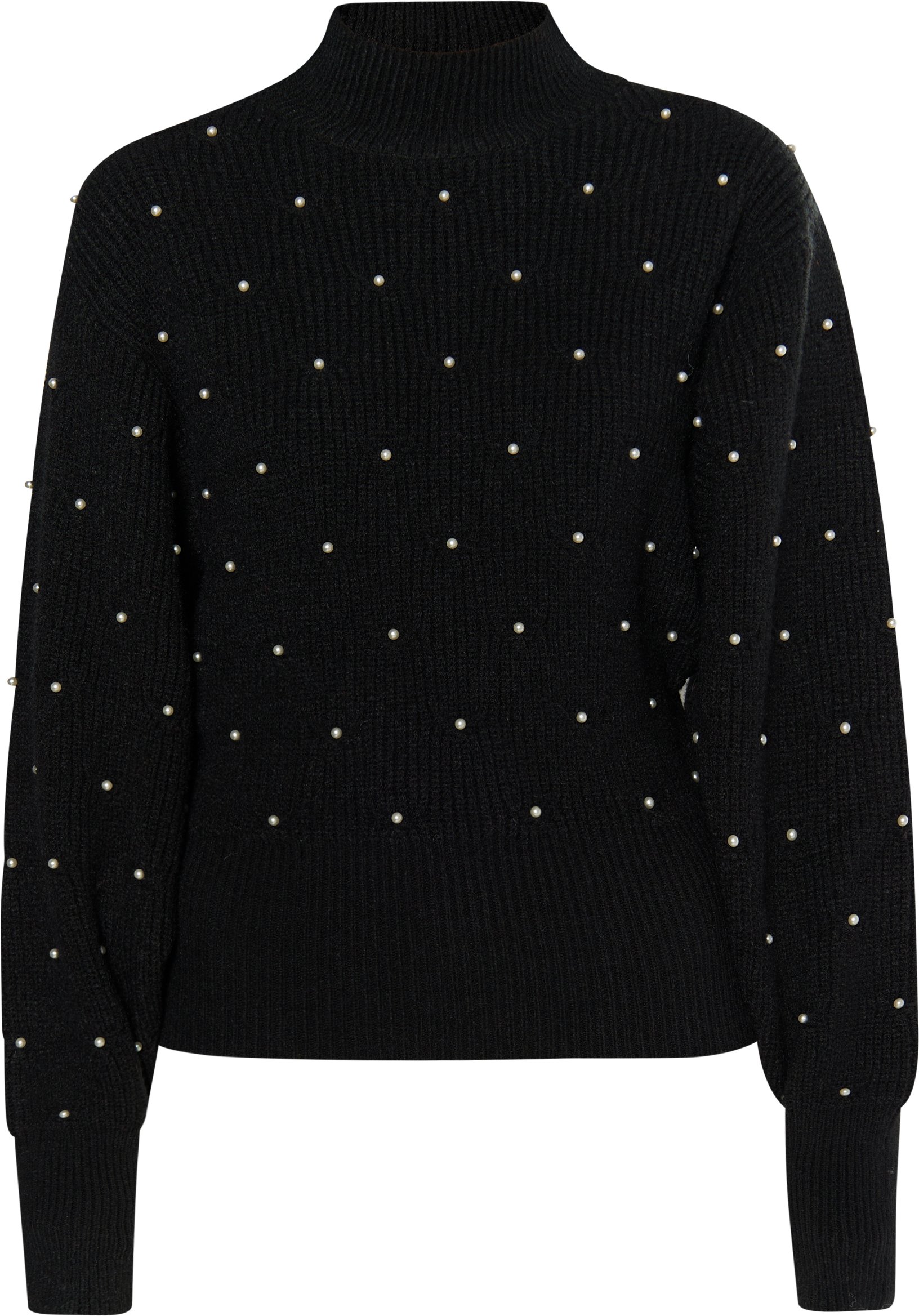 Faina Strickpullover mit Perlen Damen schwarz