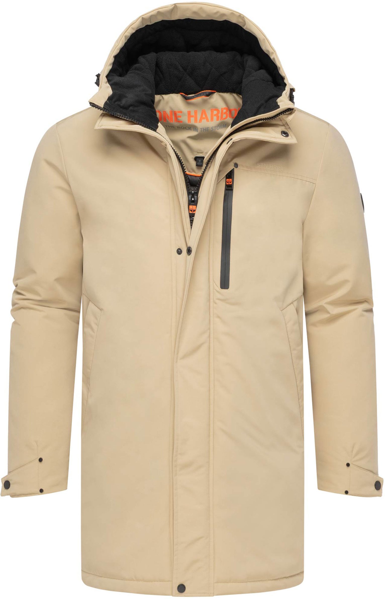 Stone Harbour Herren Winterjacke Phinoo mit Fleece-Taschen & 2-Wege-Reißverschluss