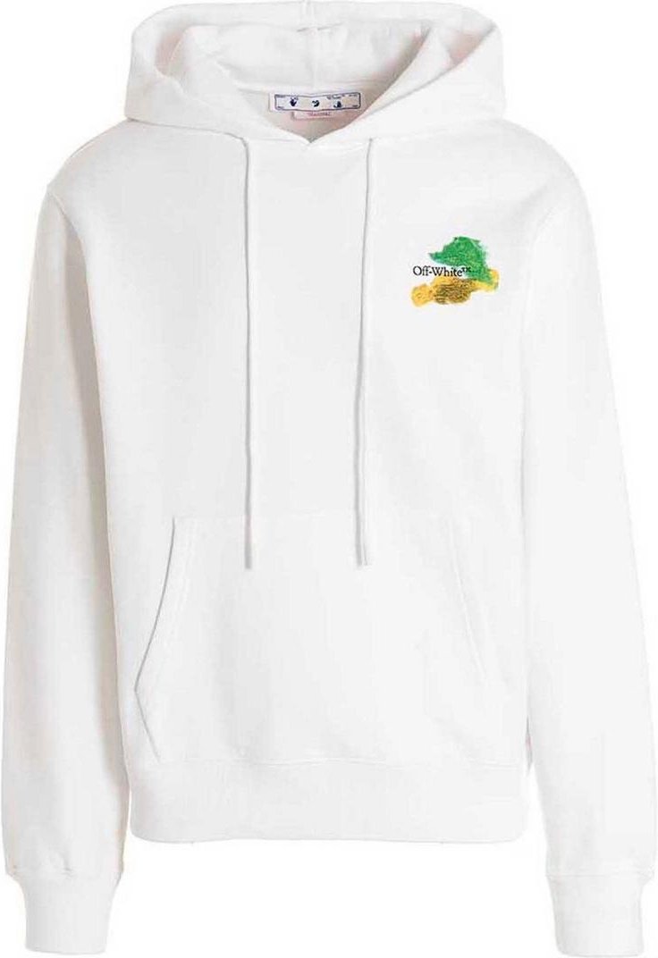 Off-White Pinsel Pfeil Logo Weiß Hoodie