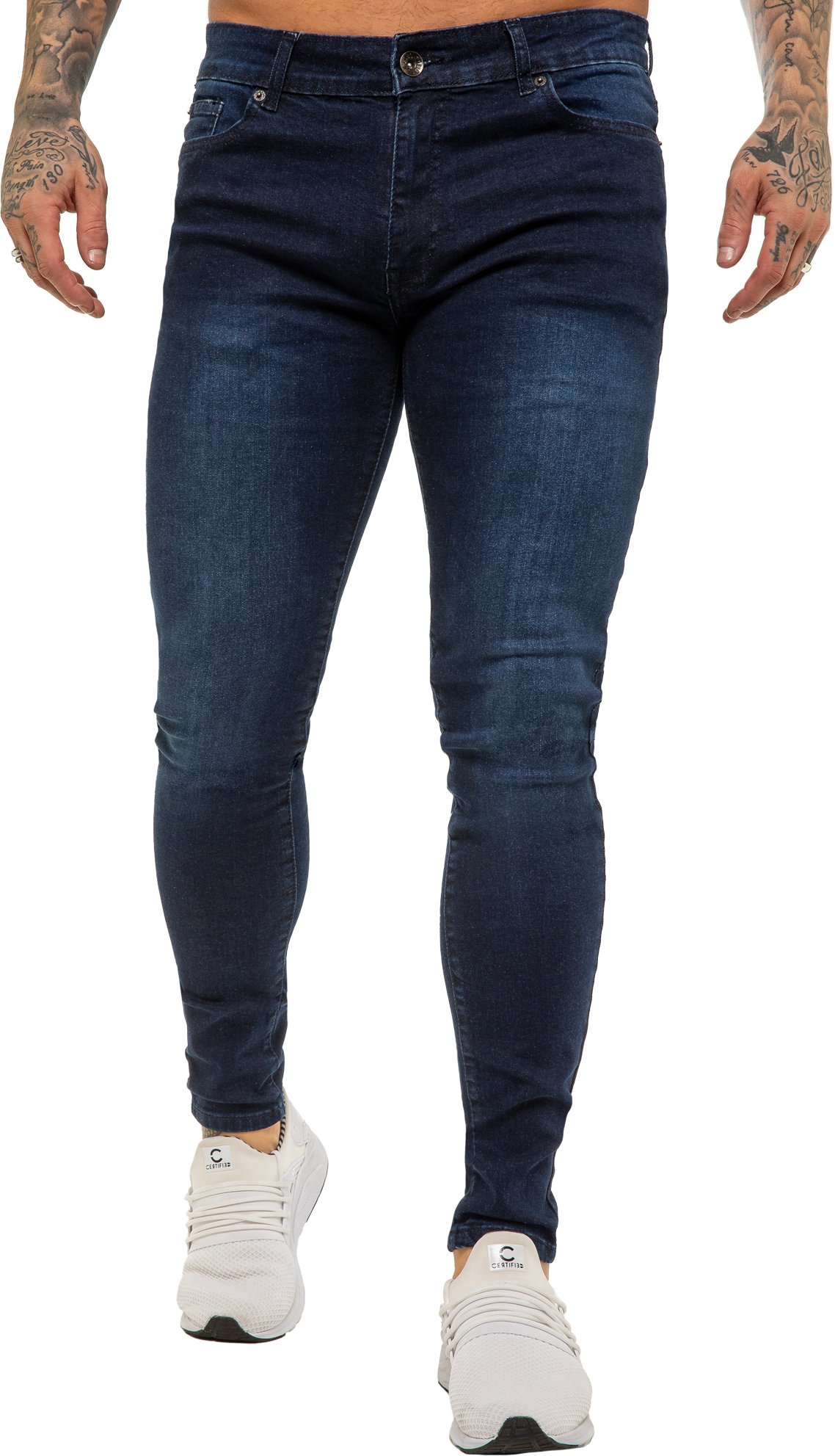 Enzo Herren Skinny Super Stretch Denim Jeans