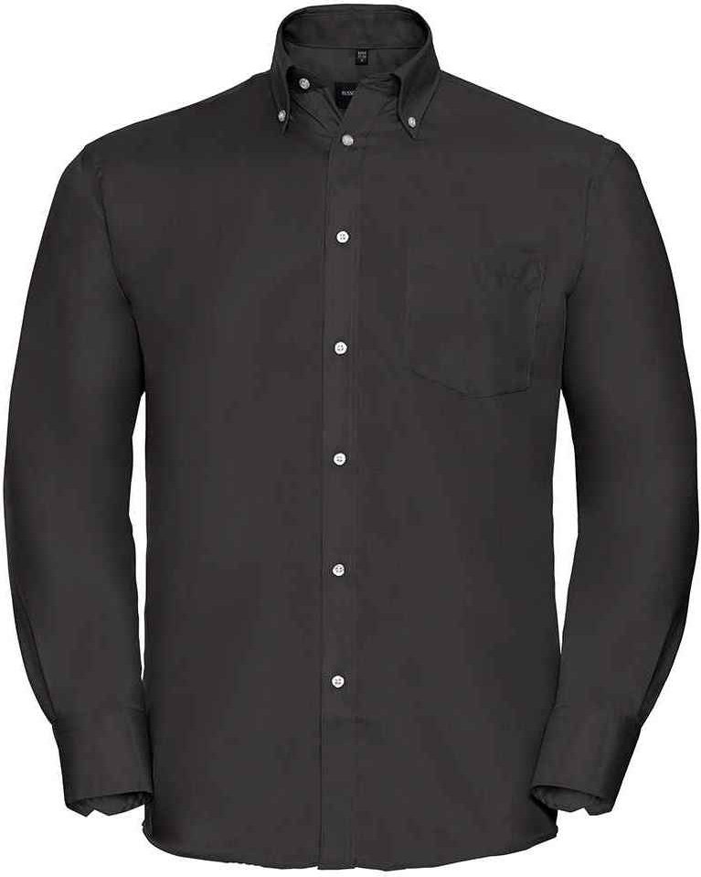 Russell Collection - "Ultimate" Formelles Hemd für Herren Langärmlig (Schwarz)