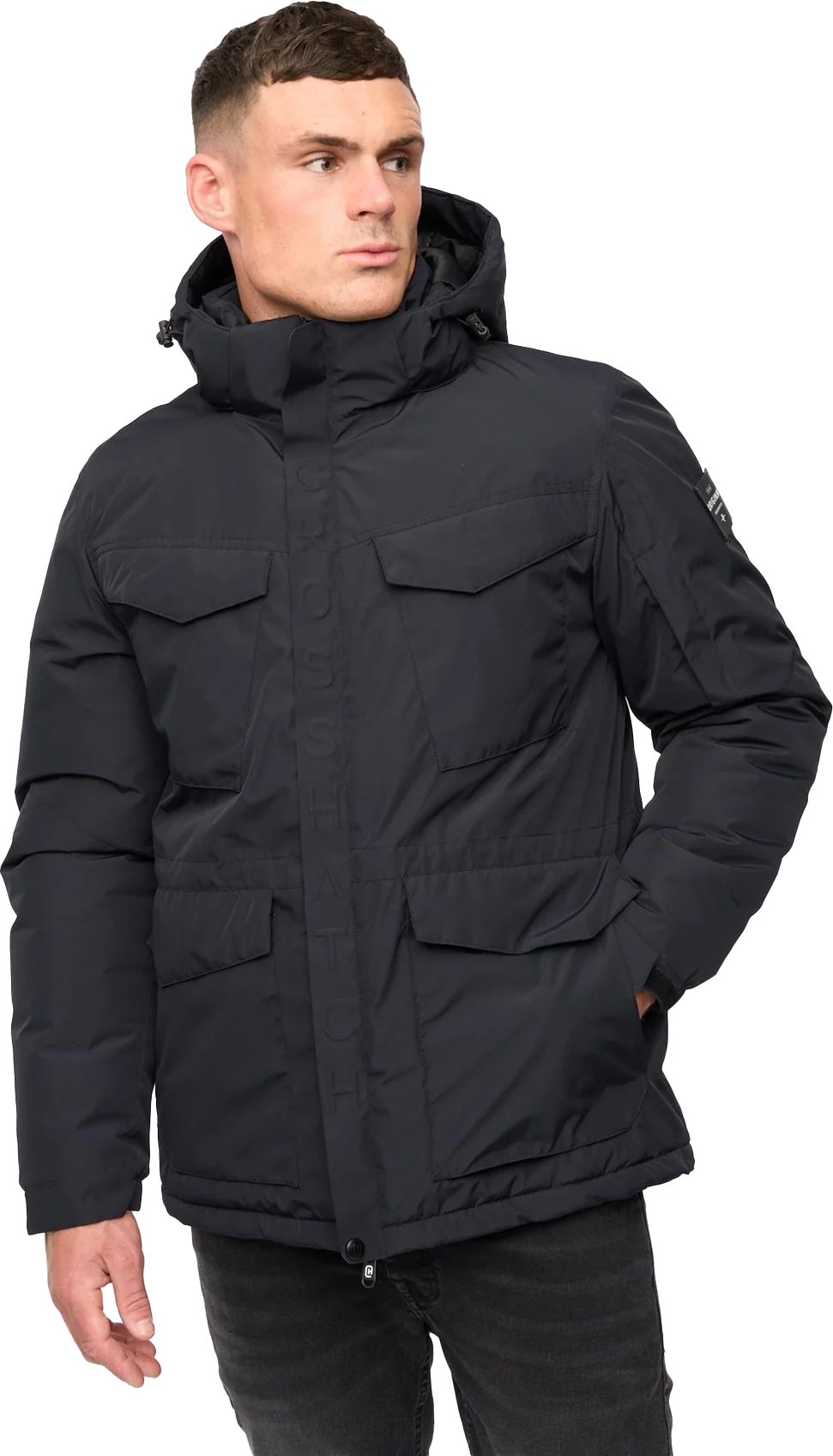 Crosshatch - "Plentons" Jacke für Herren (Schwarz)