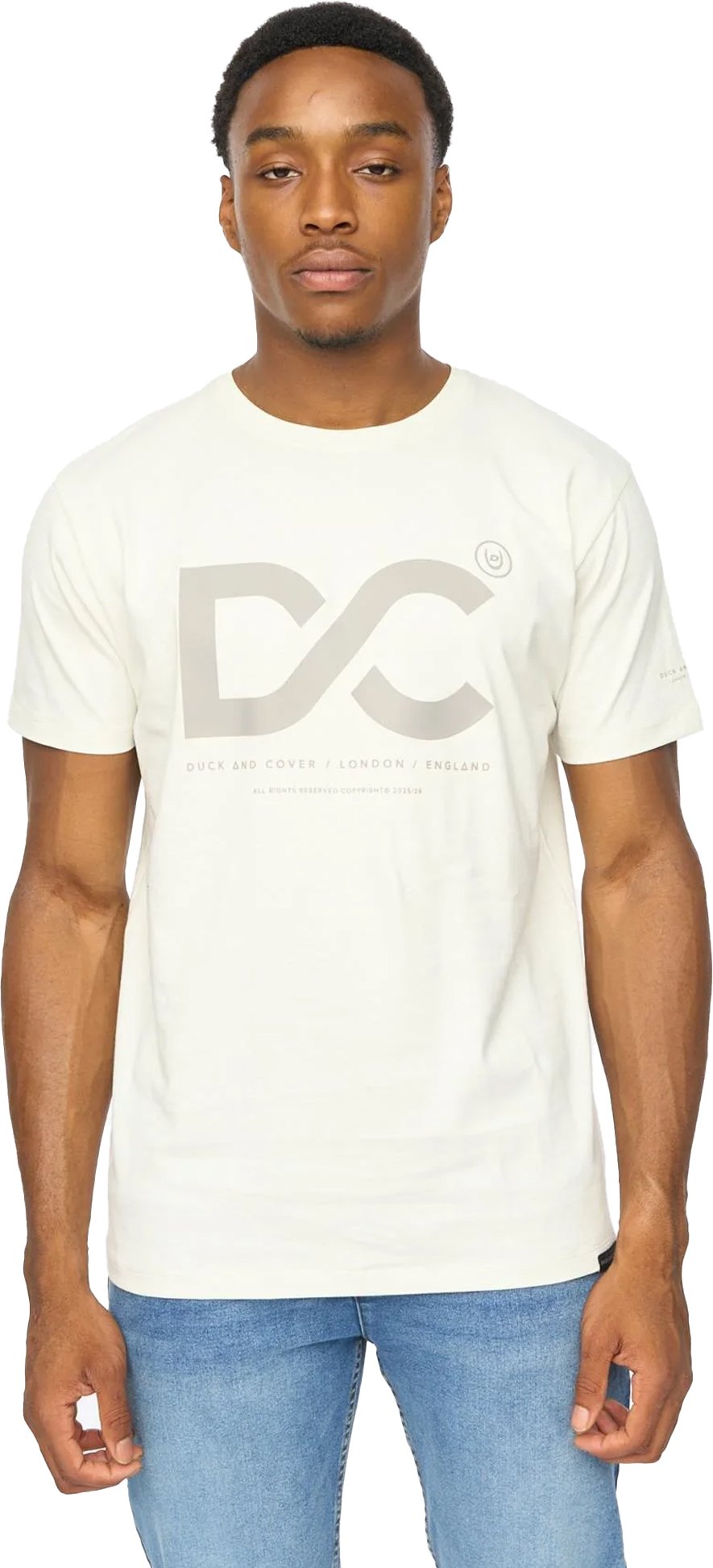 Duck and Cover - "Polymoore" T-Shirt für Herren, Schwer (Naturweiß)