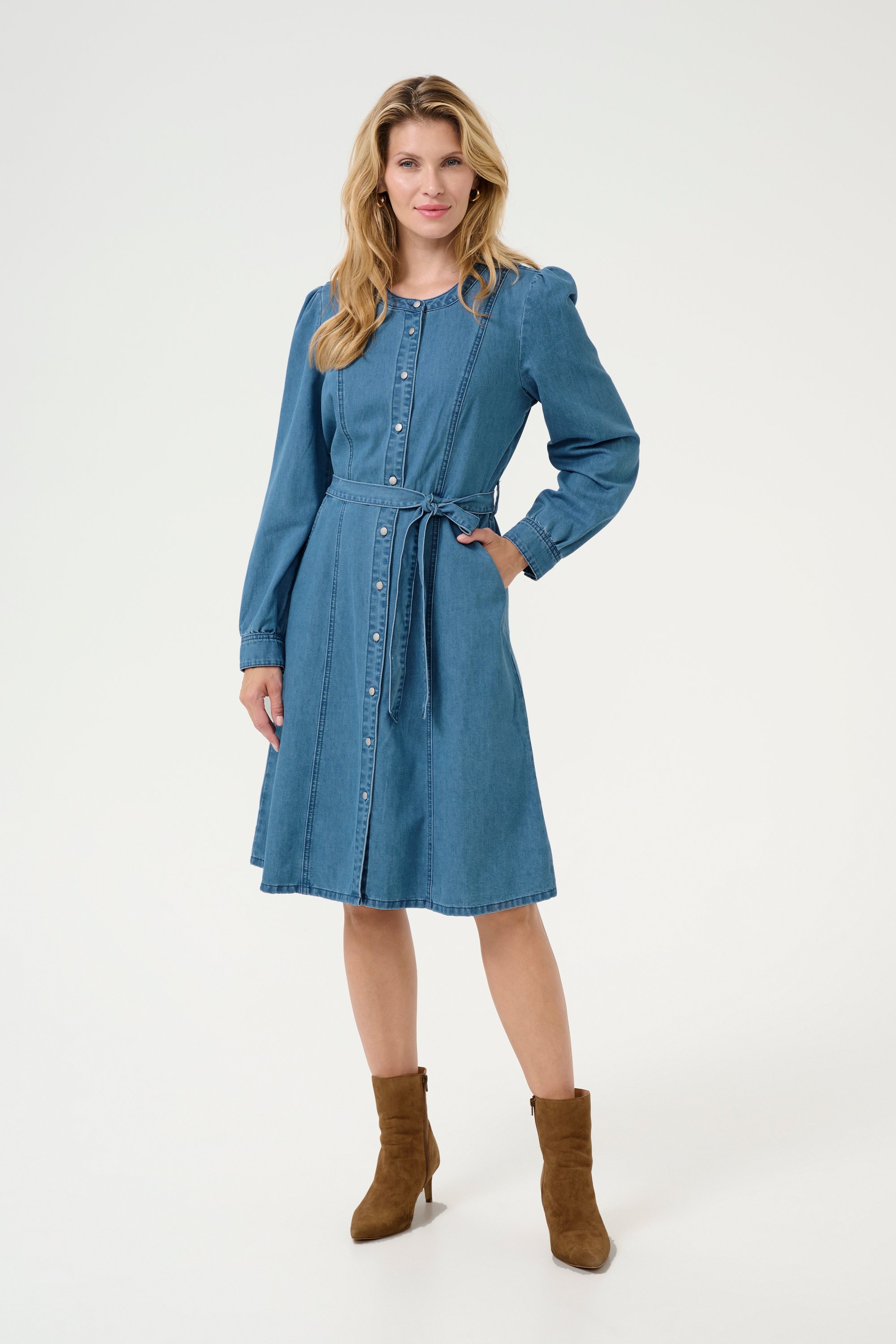 Denimkleid Feminine Reno Medium Blue Denim
