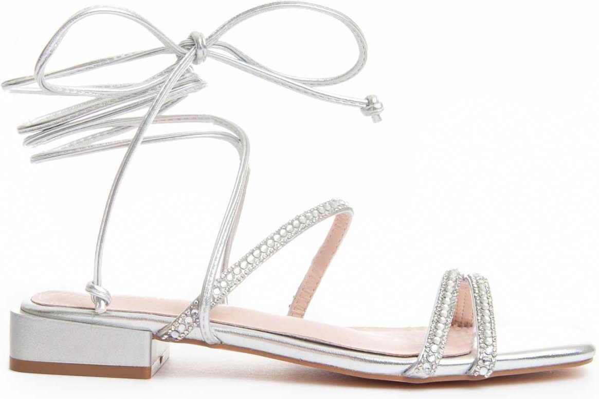 Montevita Flache Sandale Sandsum in Silber