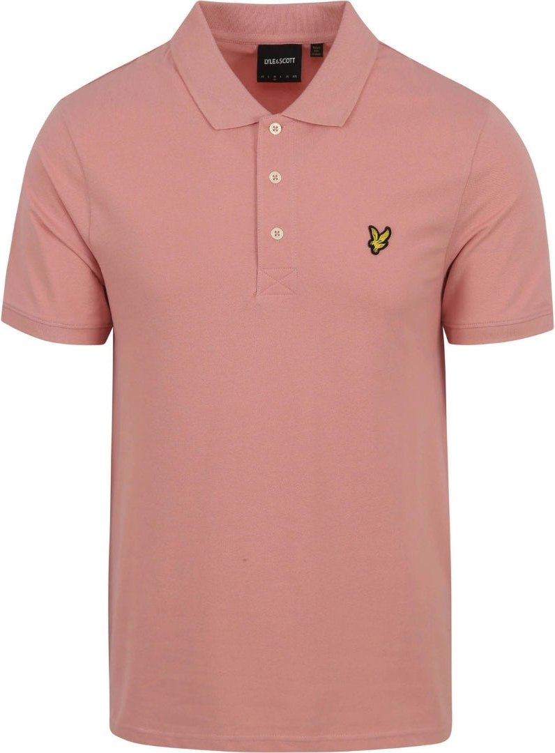 Lyle & Scott Brand Poloshirt in Palmenrosa mit Brustlogo