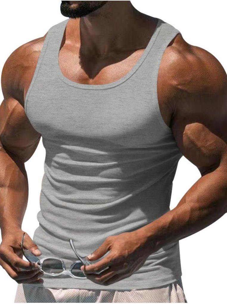 Herren Plus Size Tanktop mit breiten Trägern