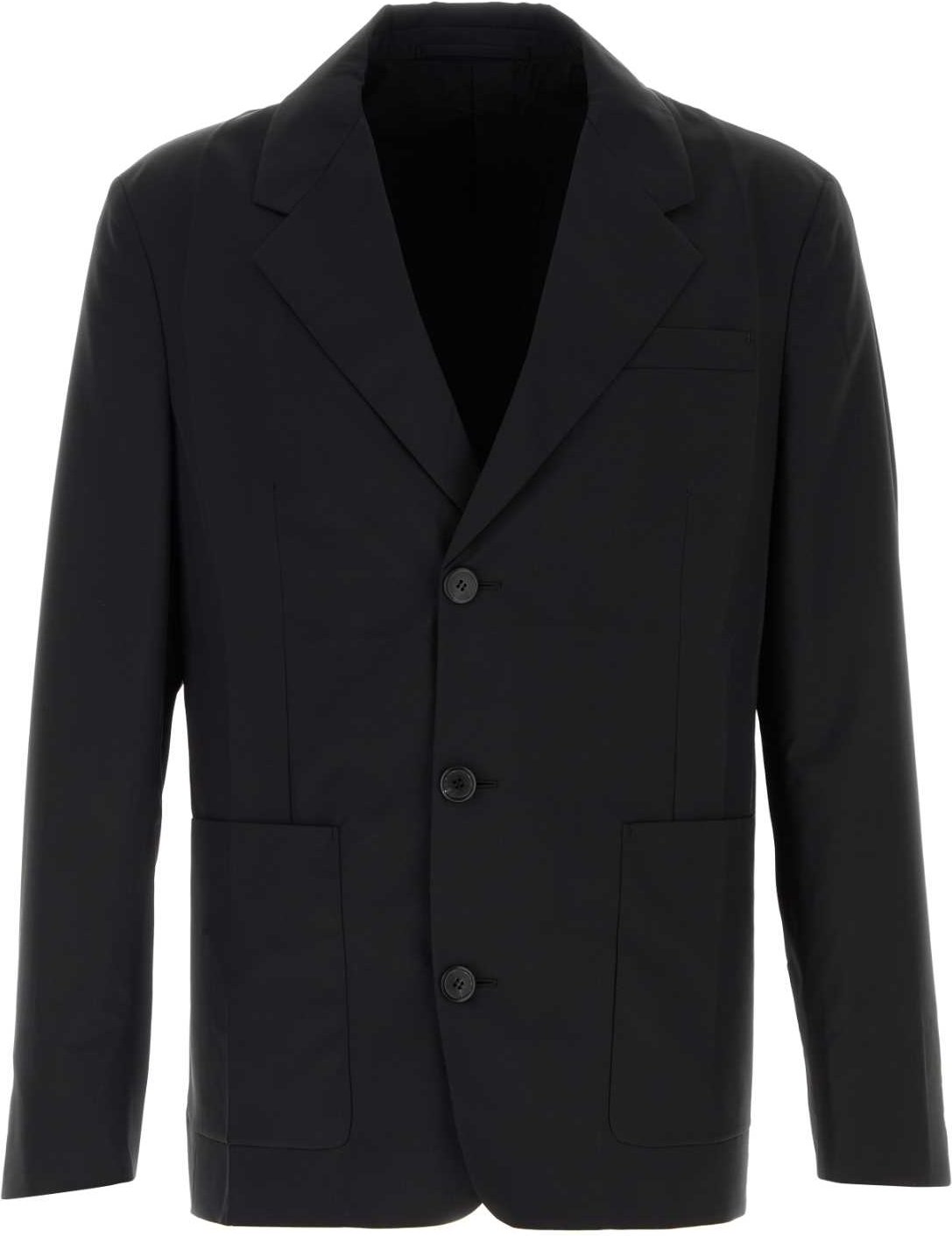 Schwarzer Wollmischblazer