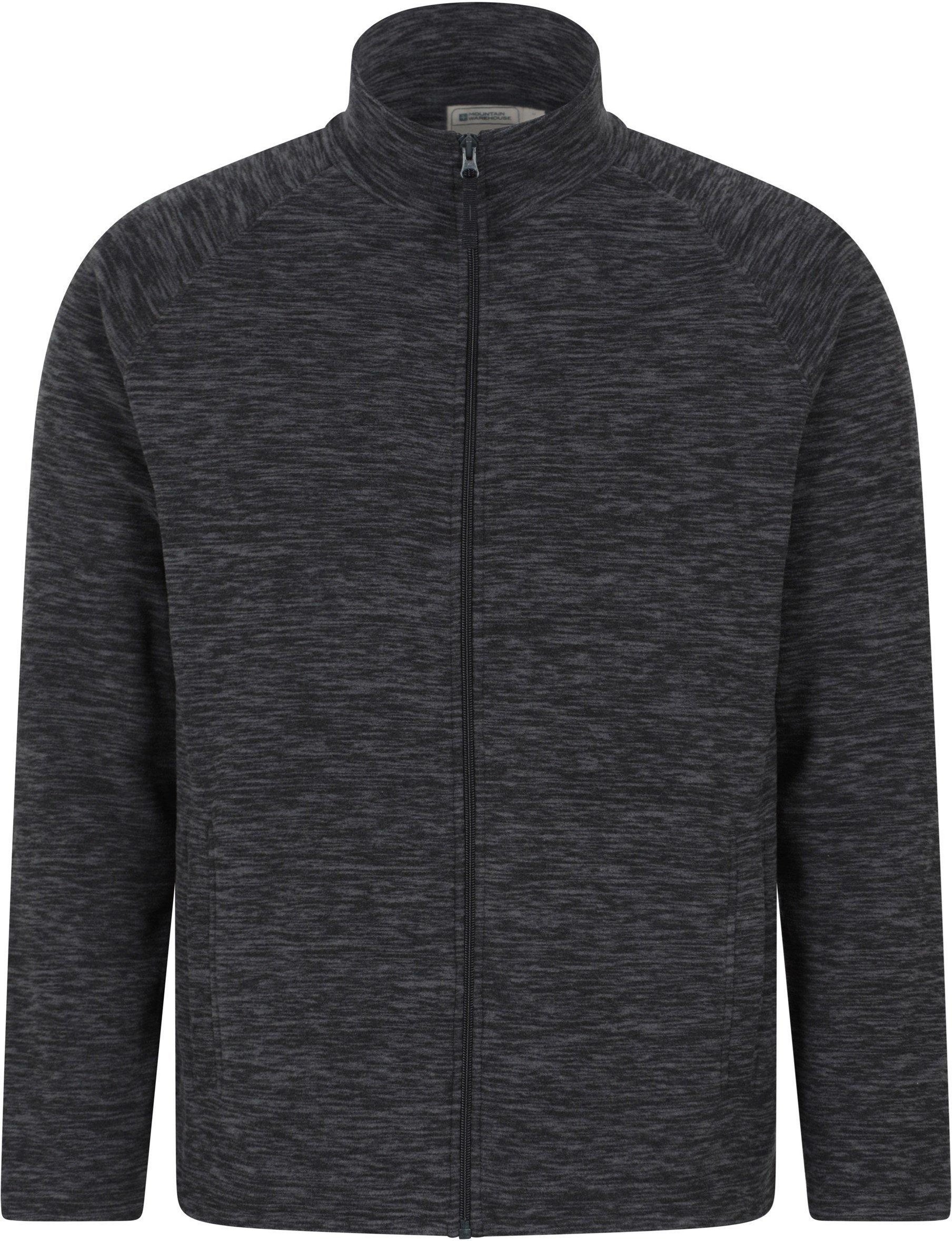 Mountain Warehouse - "Snowdon II" Fleecejacke Durchgehender Reißverschluss für Herren (Schwarz)