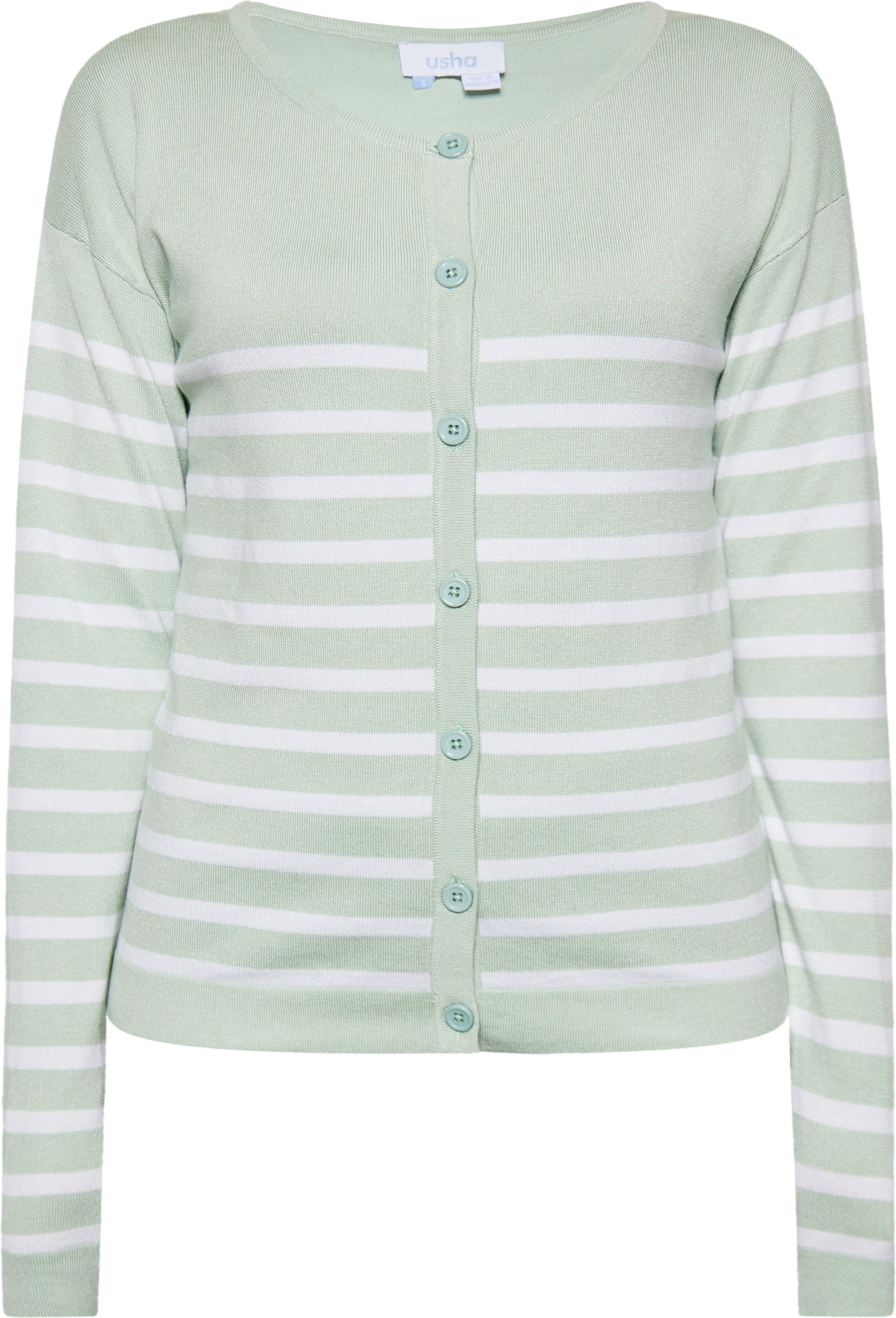 usha Strickjacke Damen Minze weiß