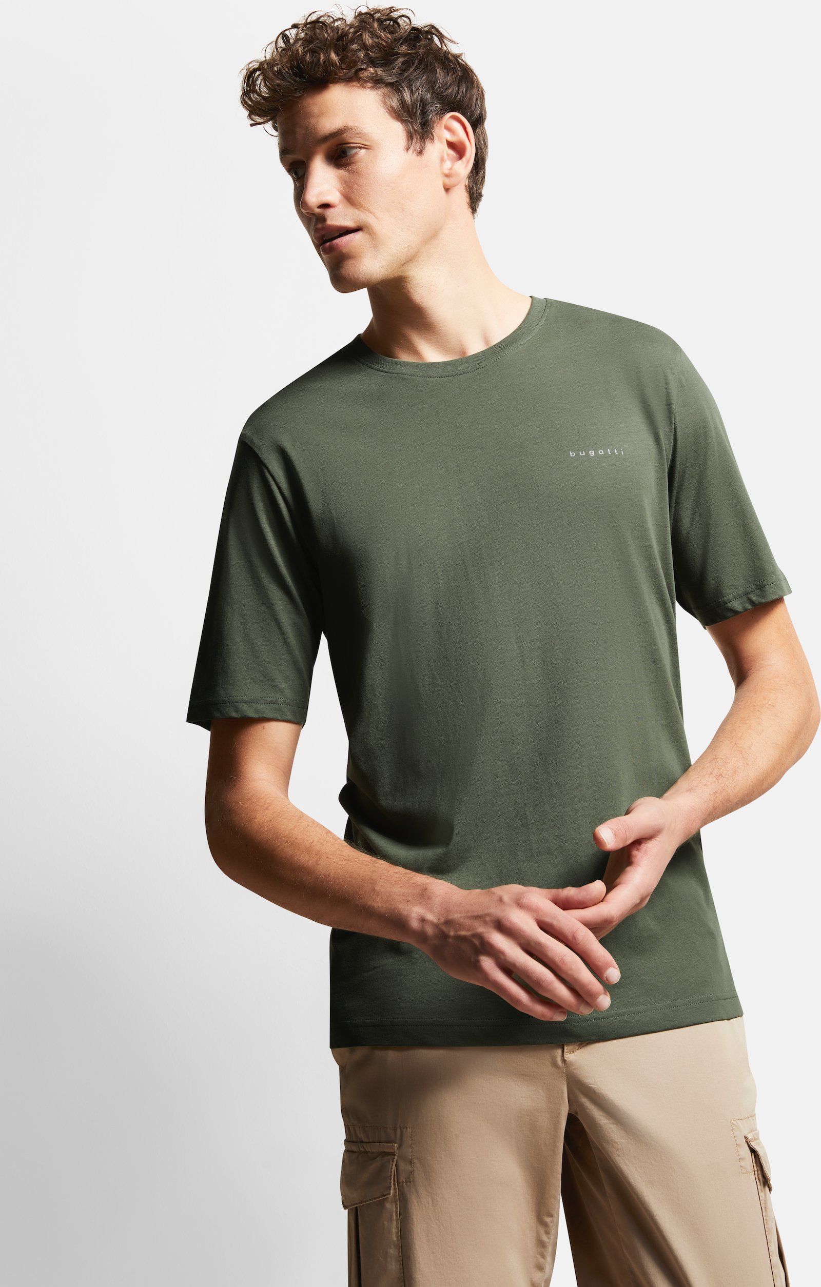 Bugatti Herren T-Shirt mit moderner Passform