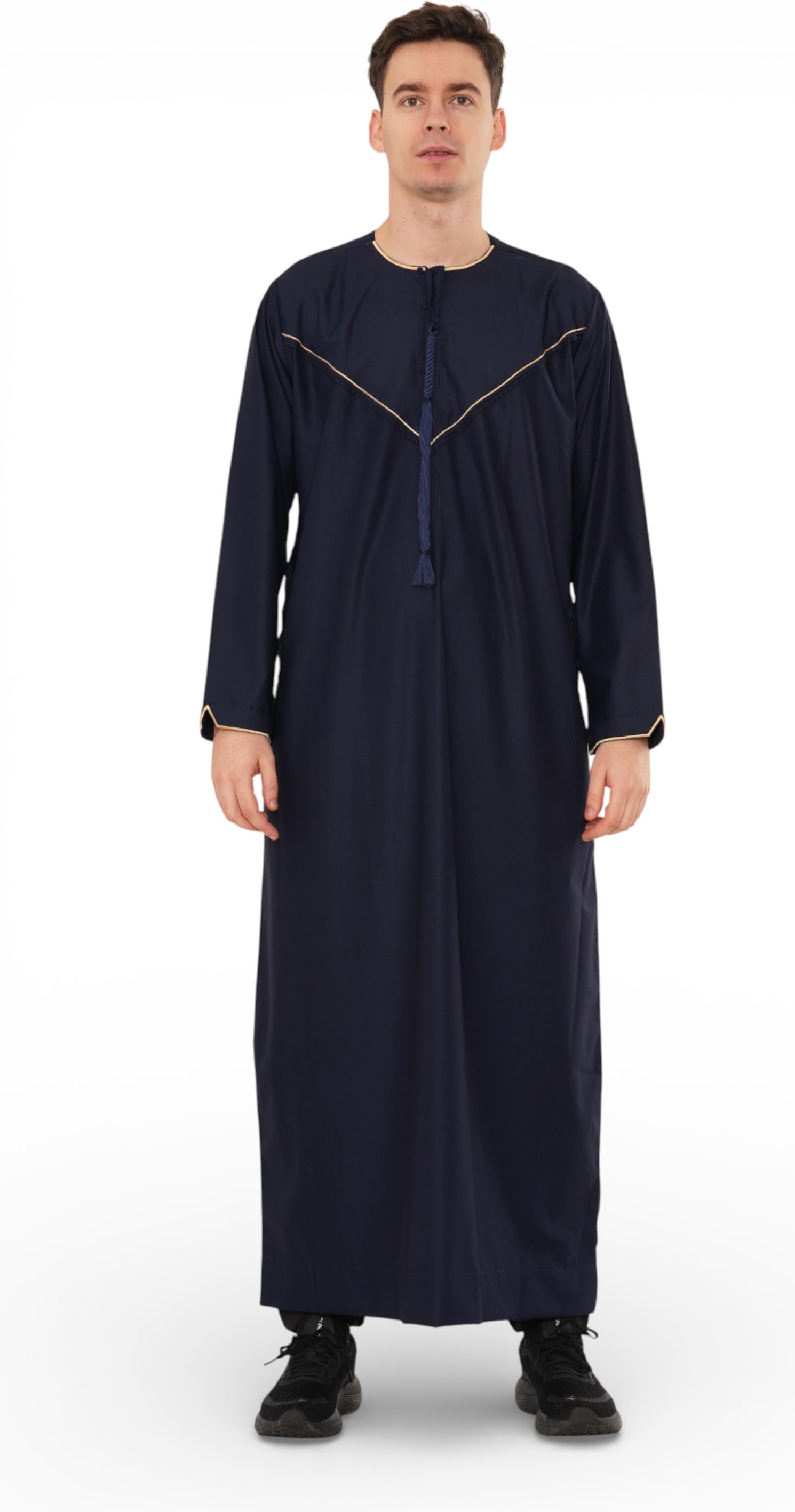 Herren Ramadan Marineblau marokkanische Jubba Robe Djellaba Eid Thobe – TT-007