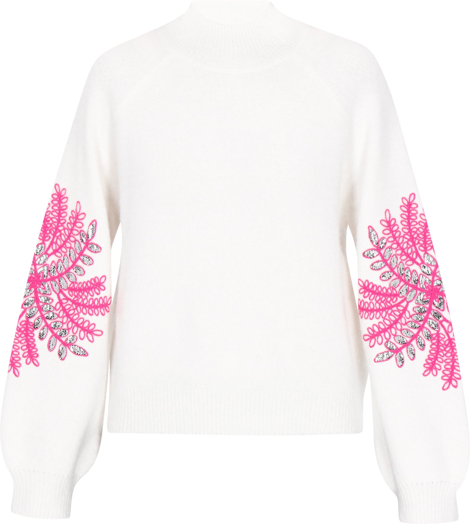 IZIA Pullover Frauen cremeweiß rosa