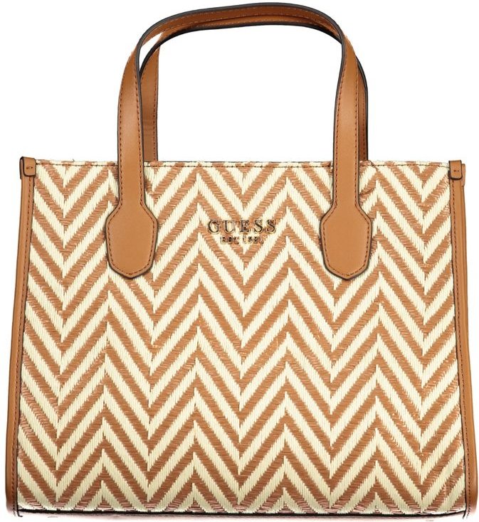 Braune Baumwollhandtasche