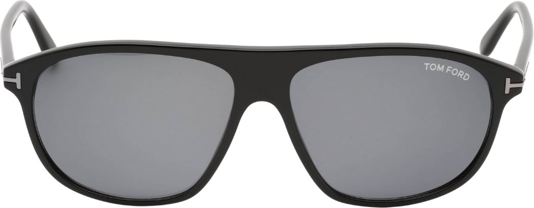 Tom Ford Prescott glanzende schwarze Sonnenbrille