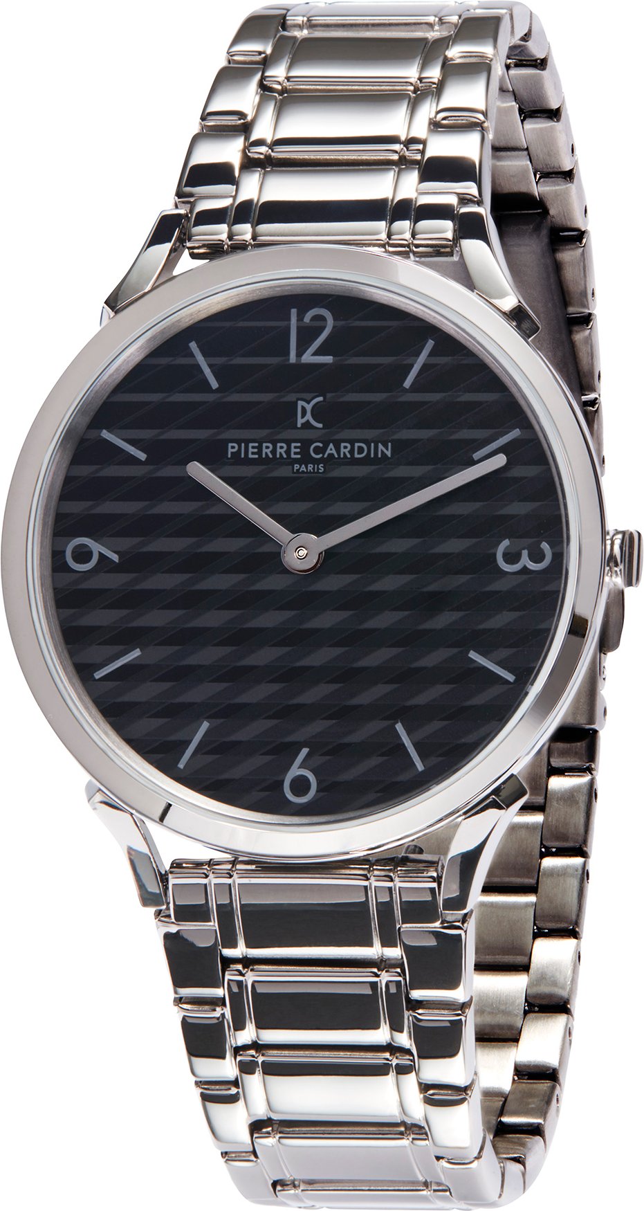 Pierre Cardin Pigalle Stripes Silber Herren Armbanduhr CPI.2019