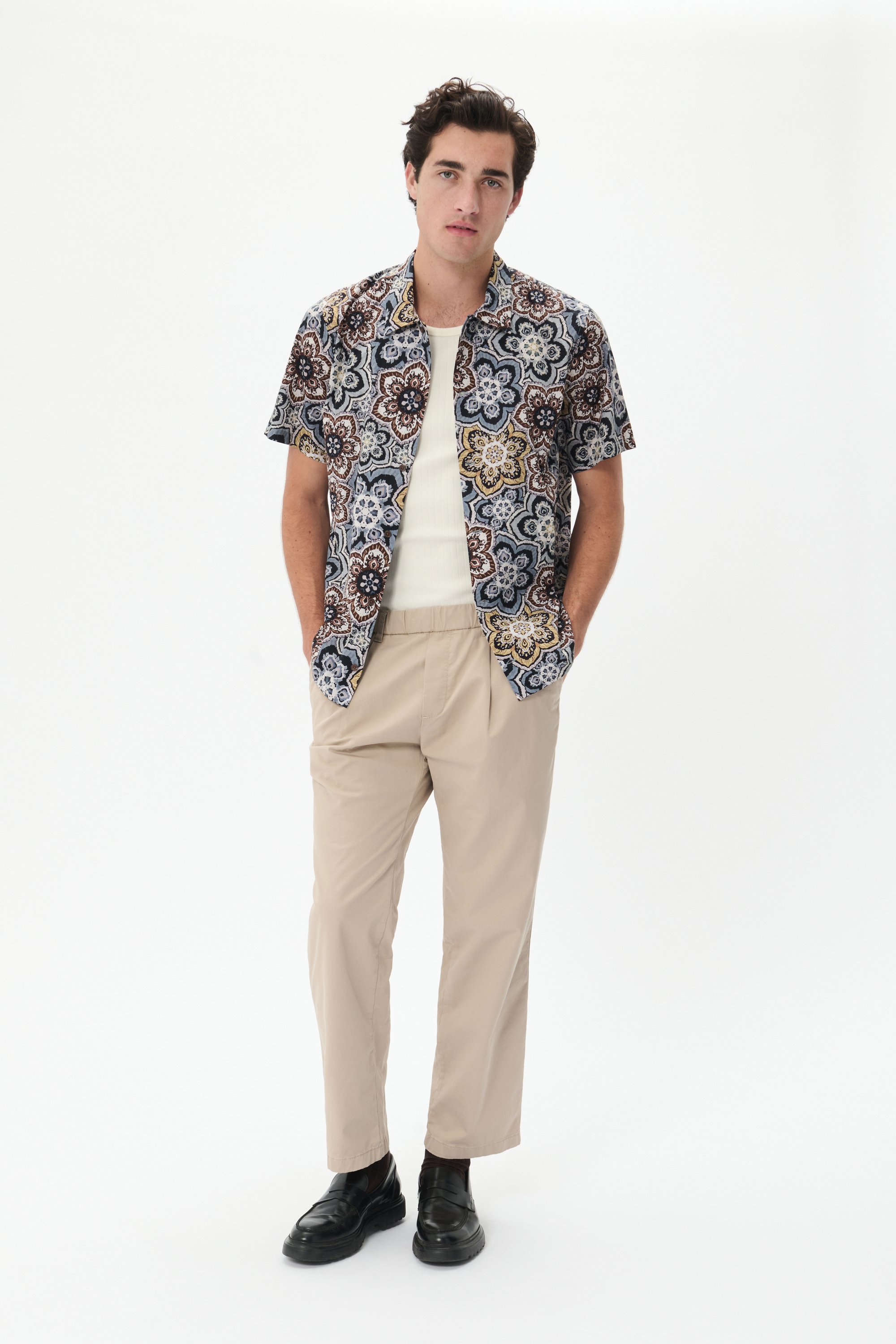 Kurzarmhemd Gerade Passform multicolour