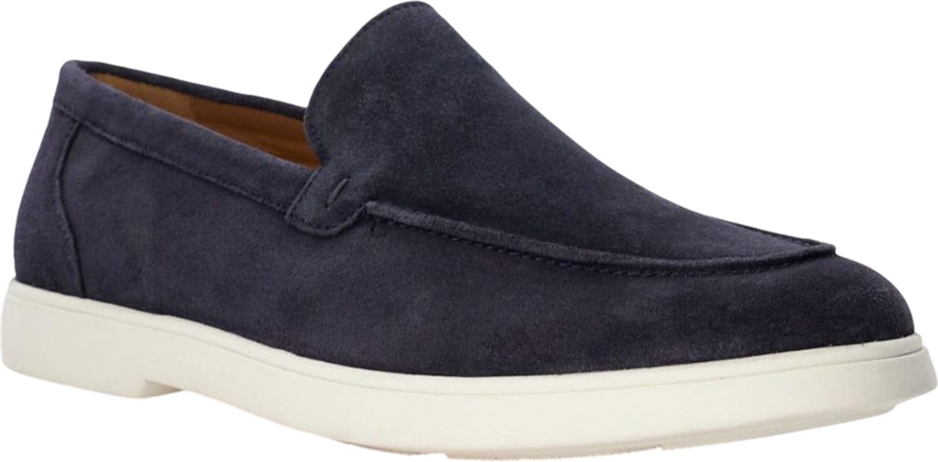 Thumbnail - Dune London - Herren Halbschuhe "Bentonn", Wildleder (Marine)