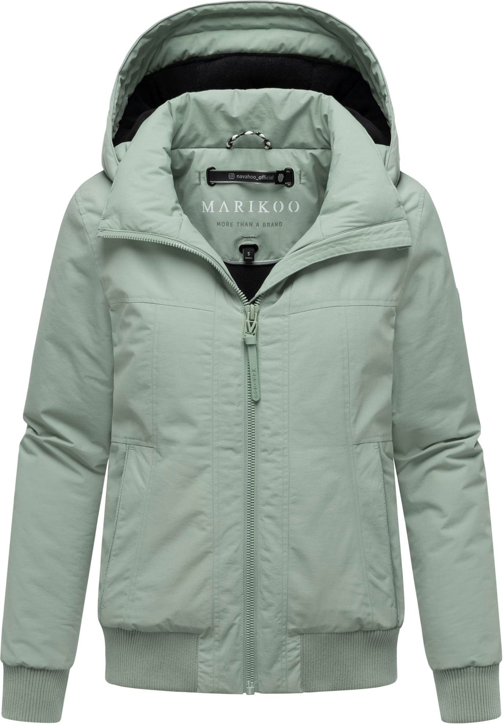 Marikoo Damen Winterjacke Mooni 16 im sportlichen Bomber-Stil mit Kapuze