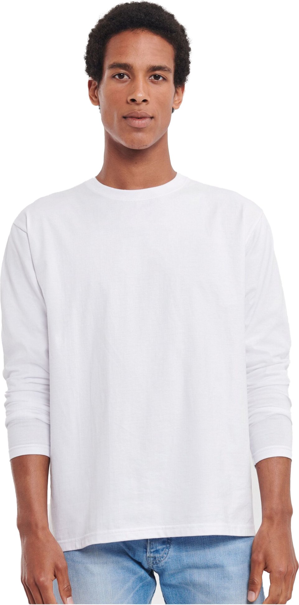 Russell - T-Shirt für Herren Langärmlig (Weiß)