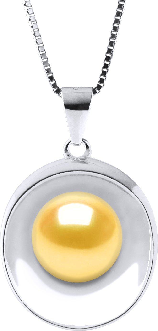 REFLECTIONS Halskette Süßwasserperle 9-10mm Golden 925