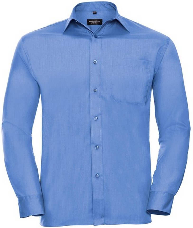 Russell Collection - Hemd Pflegeleicht für Herren Langärmlig (Business-Blau)