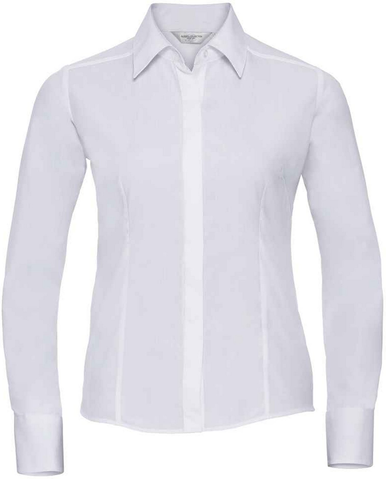 Russell Collection - Formelles Hemd für Damen Langärmlig (Weiß)