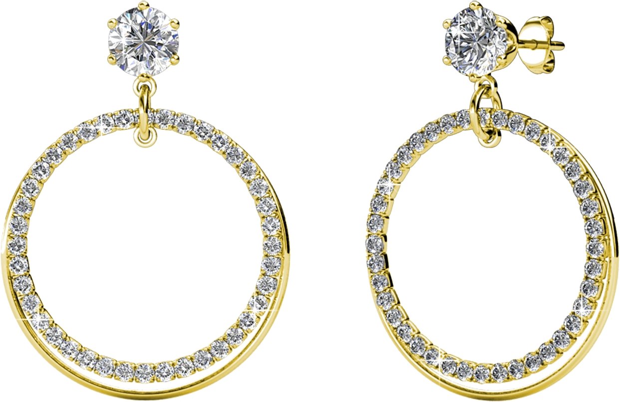 Ariel Ohrringe - Gold und Kristall