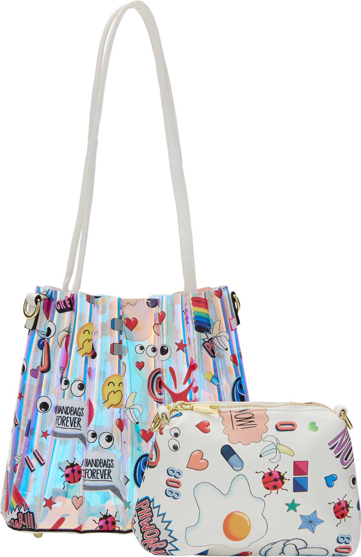Mymo Einkaufstasche Einkaufstasche Frauen weiß mehrfarbig