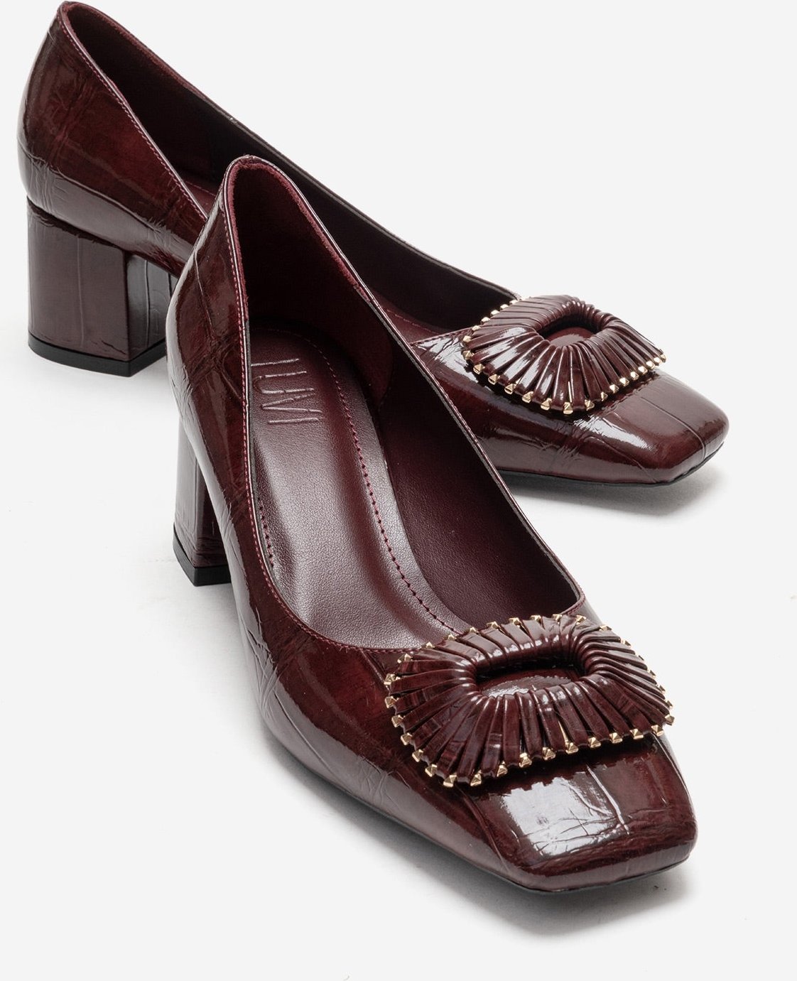 Velora Schnalle Eckige Zehenpartie Blockabsatz Pumps (Damen)