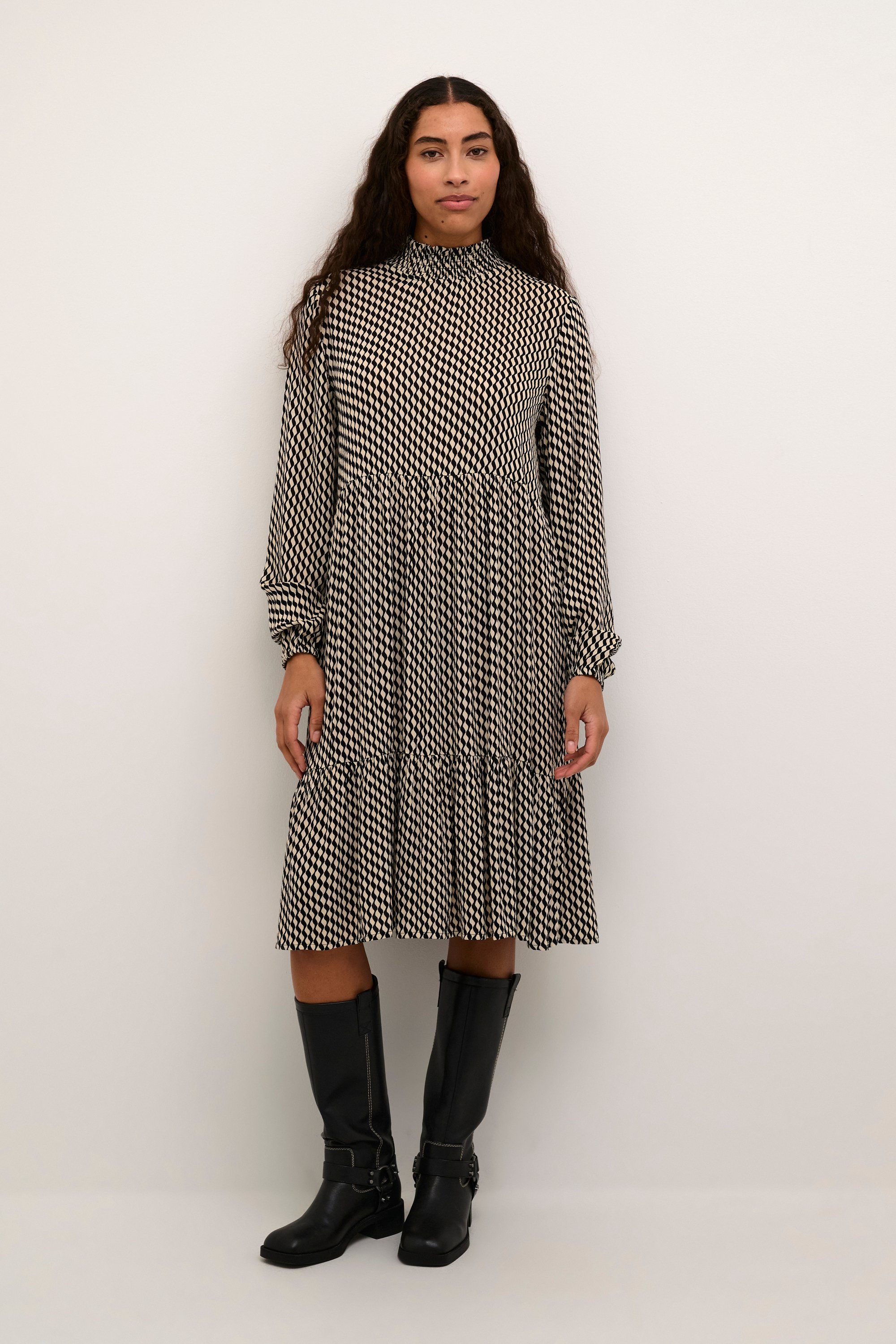 Thumbnail - Kleid Relaxed fit black white