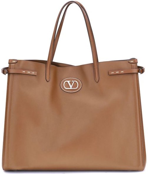 Braune Kalbleder Bos Taurus Schultertasche