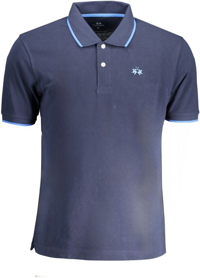 La Martina Blaues Baumwoll-Polohemd für Herren