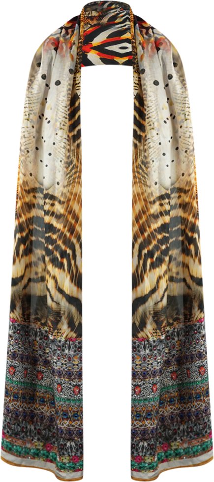 Inoa Golden Eagle 120214 Brauner langer rechteckiger Schal