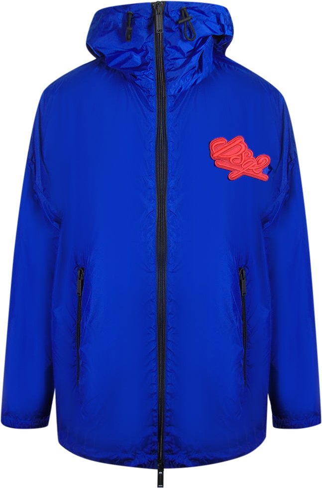 Dsquared2 Große Blaue Jacke Mit Dsq2-logo