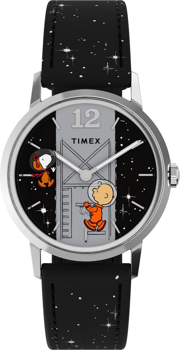 Timex Peanuts Marlin Space Schwarz Unisex Armbanduhr TW2W89700