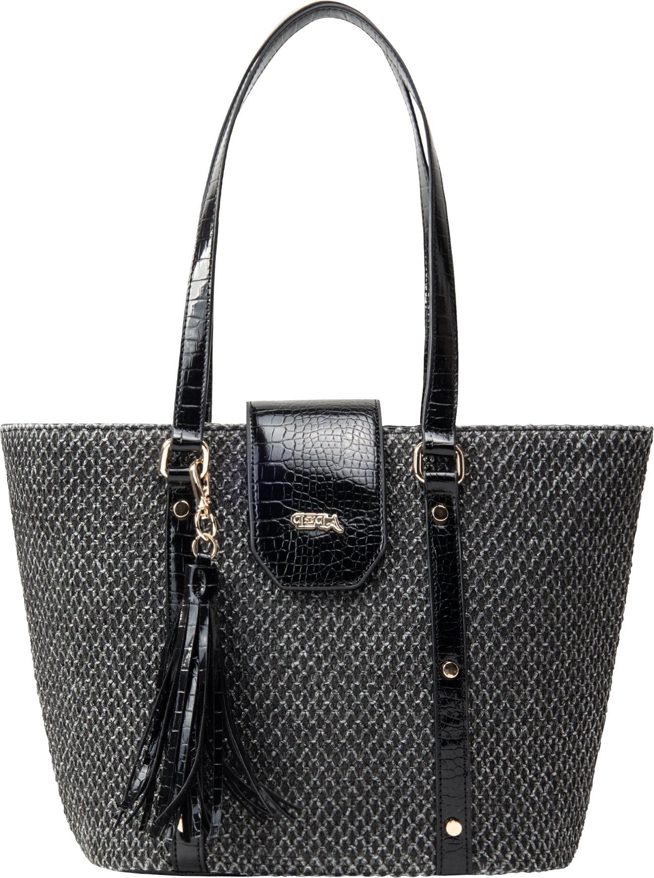 IZIA Shopper-Tasche Damen schwarz/beige
