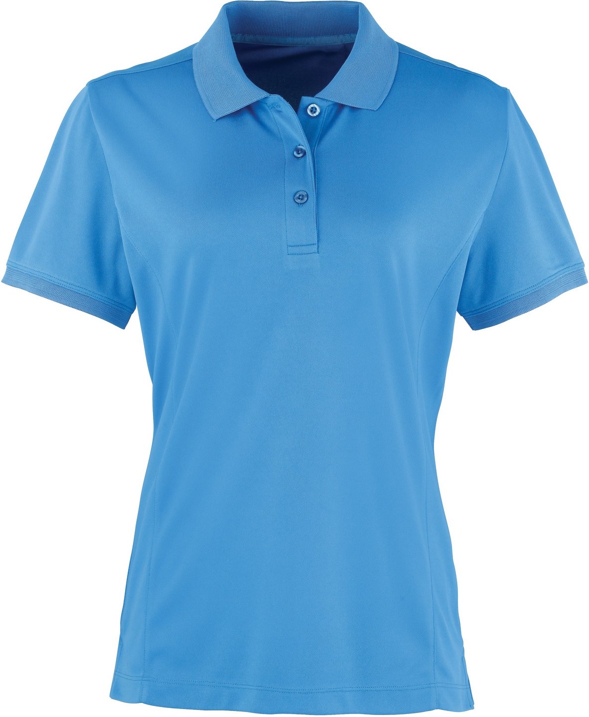 Premier Damen Coolchecker Piqué Polo-Shirt / Polohemd, Kurzarm (Saphir)