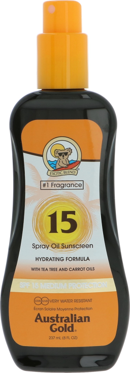 Australian Gold Carrot Spray Oil Sunscreen SPF15.
