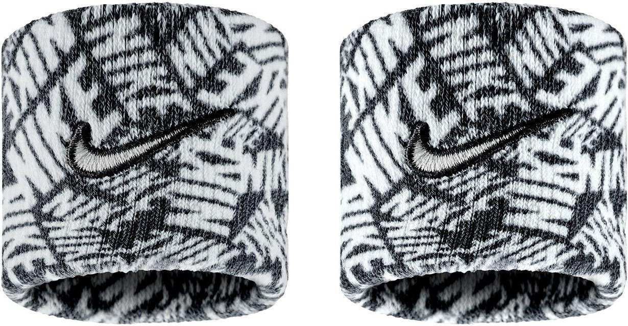 Nike - "Classic" Armband, Dri-FIT, Swoosh (2er-Pack) (Schwarz/Weiß)