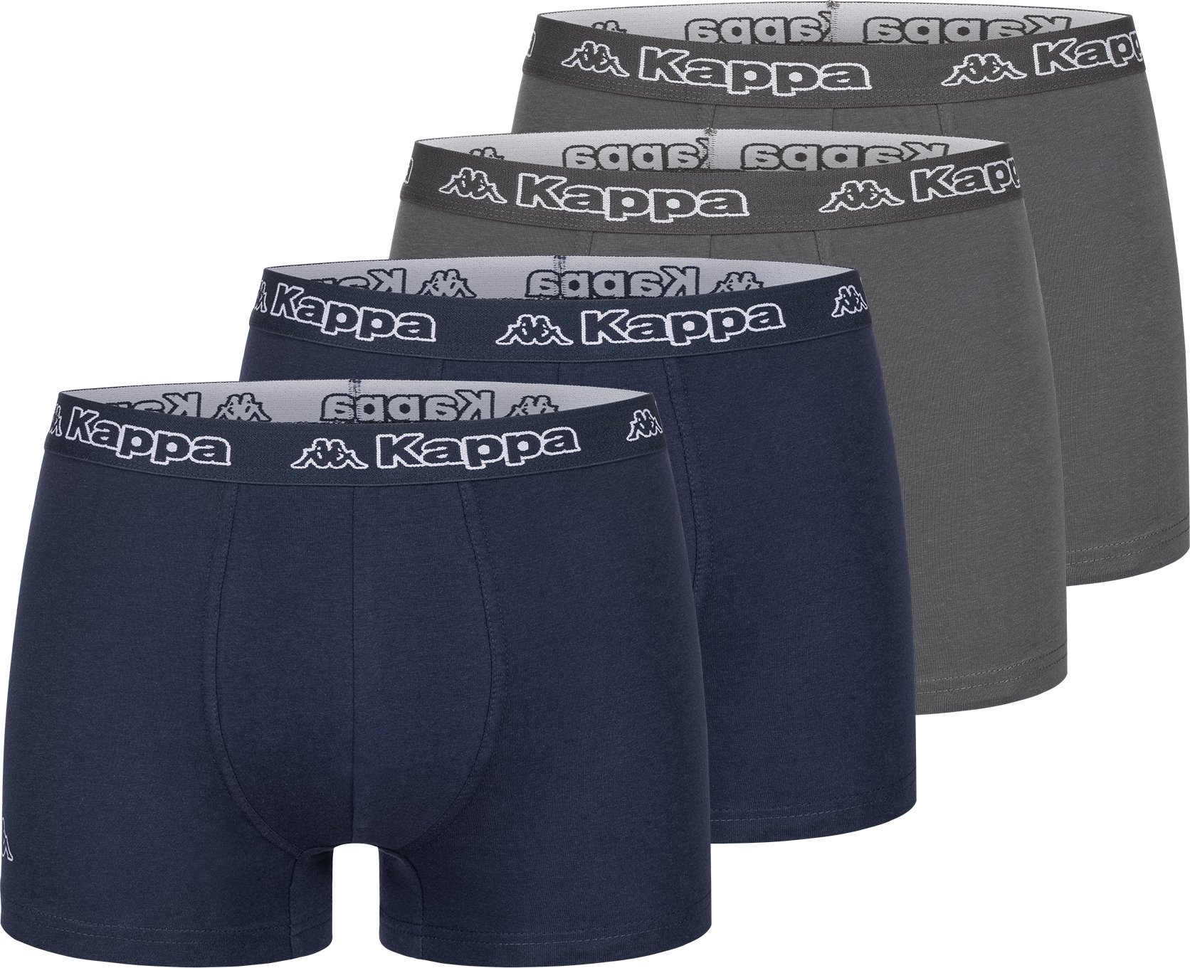 Kappa 4er Set Boxershorts in Blau/Anthrazit