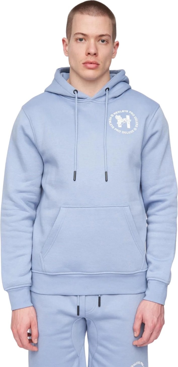 Thumbnail - Henleys - "Metafone" Kapuzenpullover für Herren (Stahlblau)