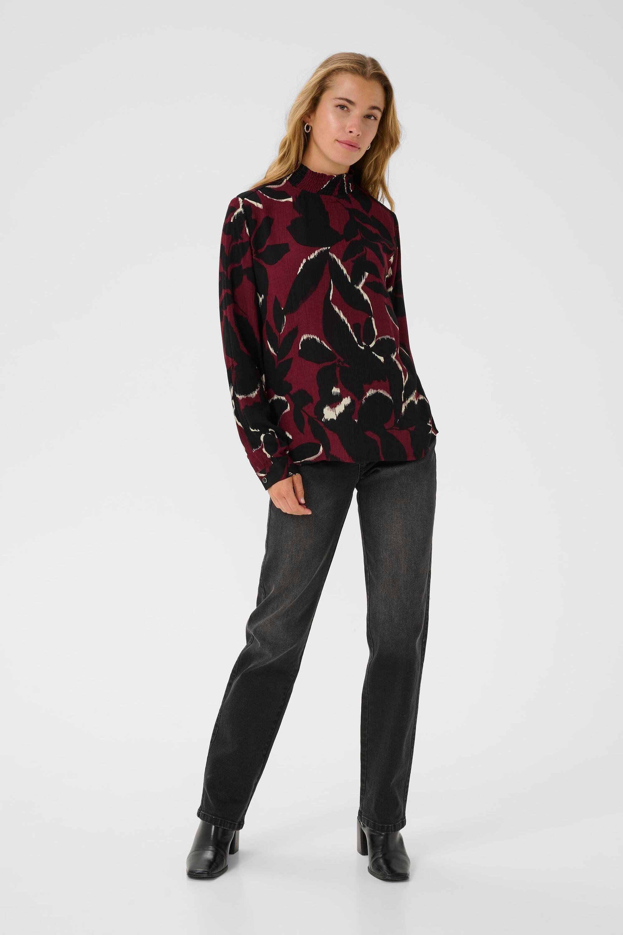 Langarm-Bluse KAamber Regular fit bordo
