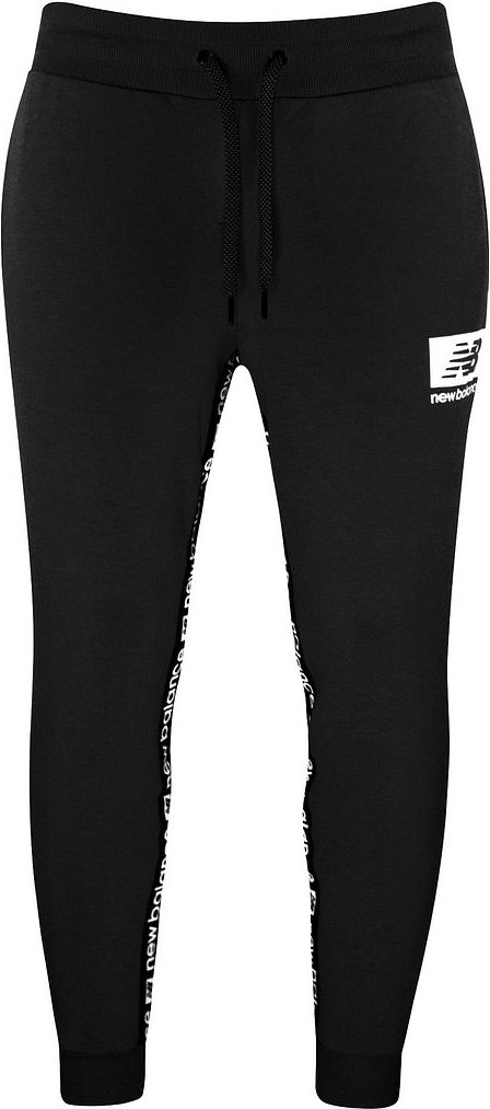 Neue Balance Stretch Taille Black Essential Id Mens Fleece Track Hosen MP13508 Bk